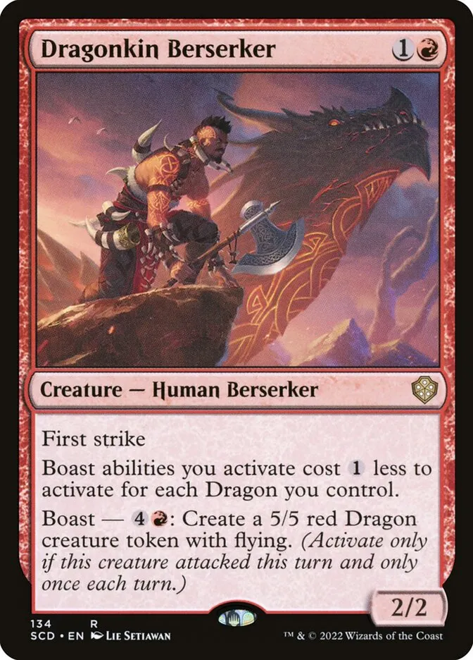 2022 Starter Commander Decks Dragonkin Berserker #134 rare card image