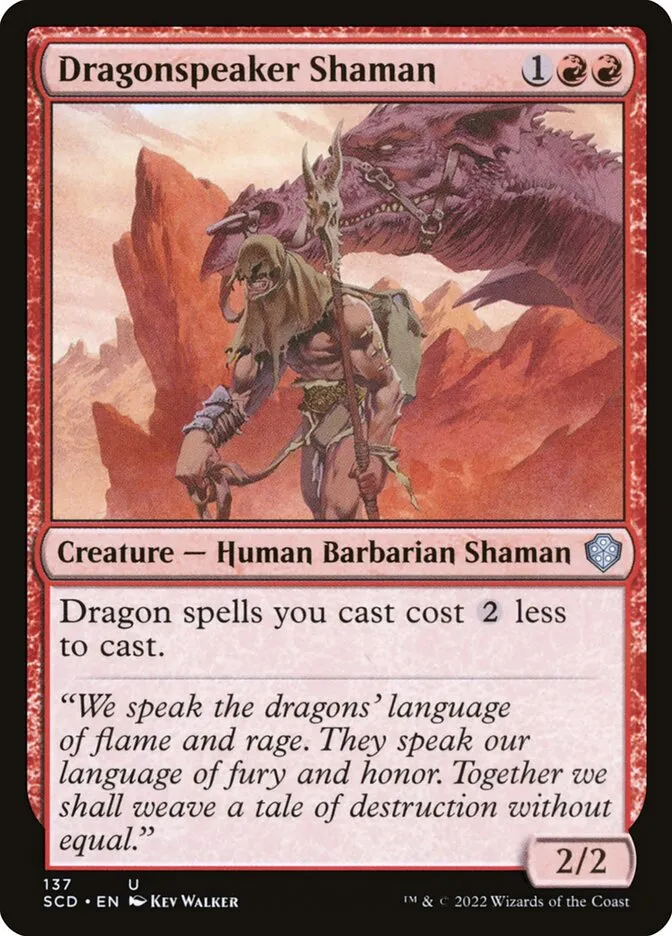 2022 Starter Commander Decks Dragonspeaker Shaman #137 uncommon card image