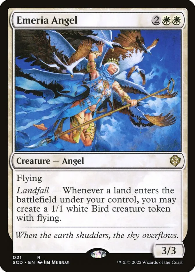 2022 Starter Commander Decks Emeria Angel rare #21 rare card image