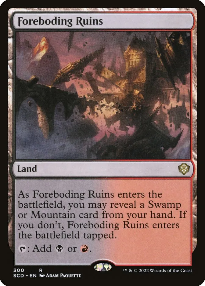 2022 Starter Commander Decks Foreboding Ruins rare #300 rare card image