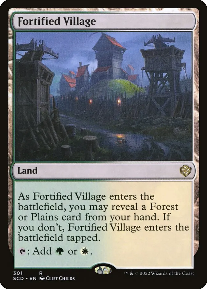2022 Starter Commander Decks Fortified Village #301 rare card image