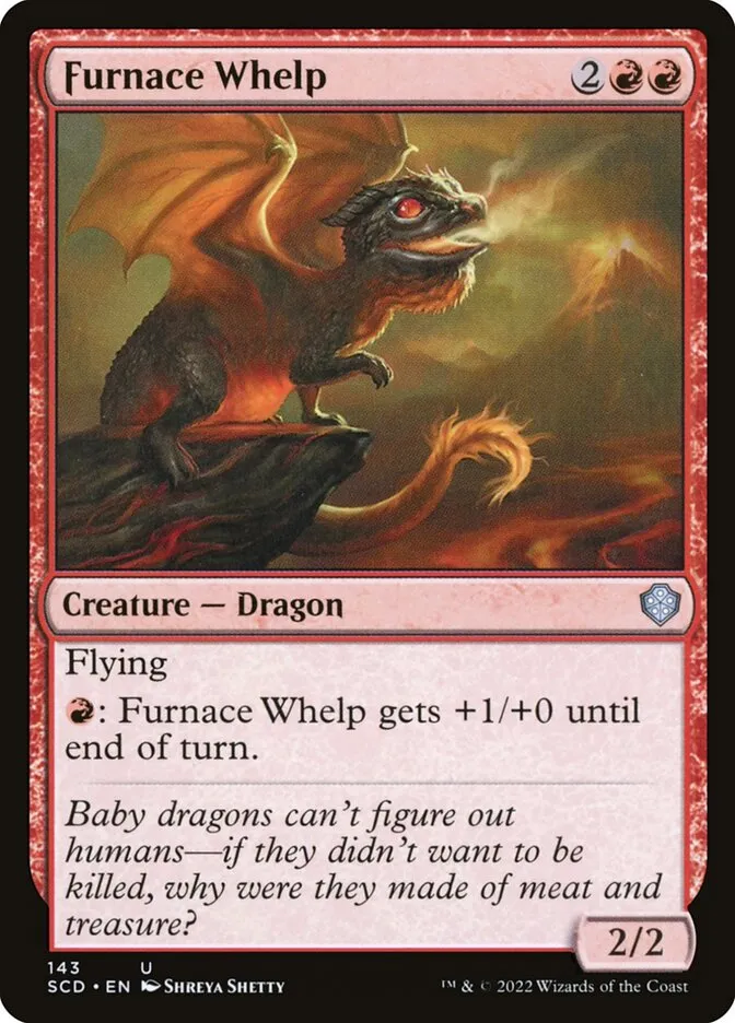 2022 Starter Commander Decks Furnace Whelp #143 uncommon card image