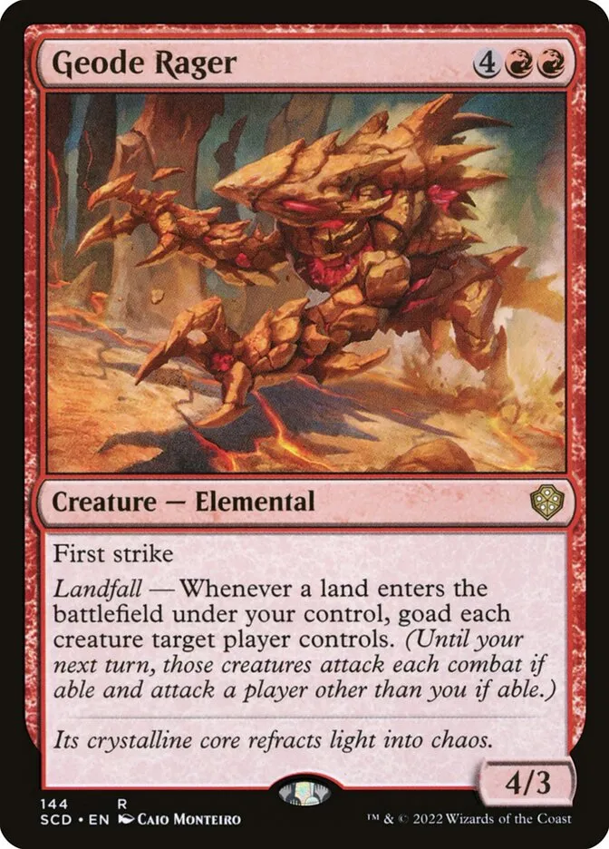2022 Starter Commander Decks Geode Rager #144 rare card image