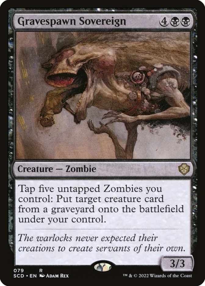 2022 Starter Commander Decks Gravespawn Sovereign #79 rare card image