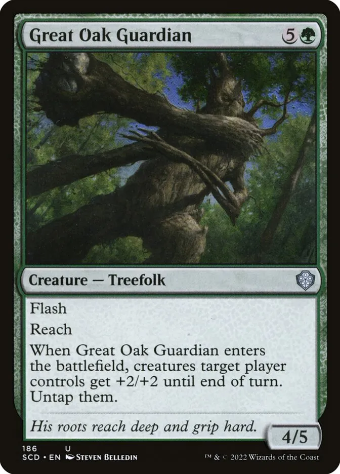 2022 Starter Commander Decks Great Oak Guardian #186 uncommon card image