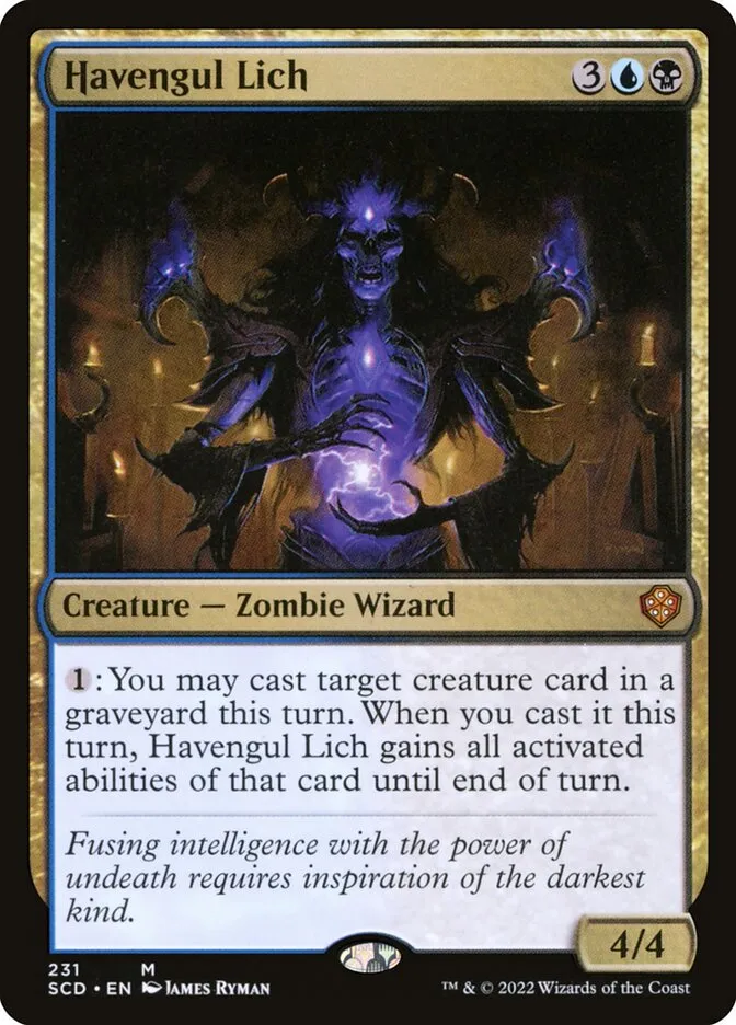 2022 Starter Commander Decks Havengul Lich mythic #231 mythic card image