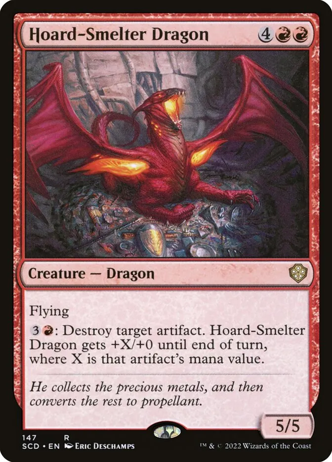 2022 Starter Commander Decks Hoard-Smelter Dragon #147 rare card image