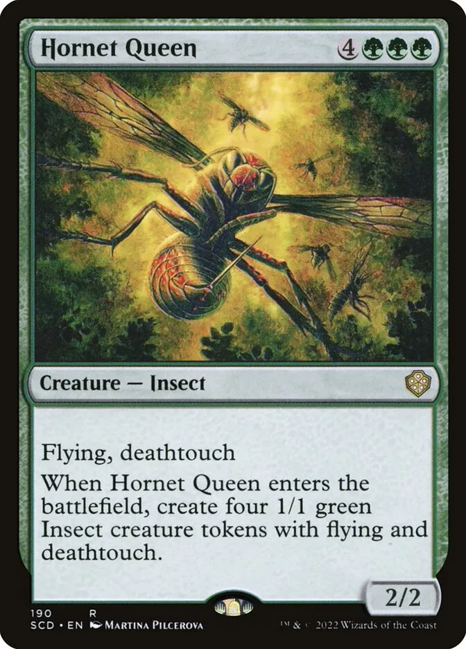 2022 Starter Commander Decks Hornet Queen #190 rare card image