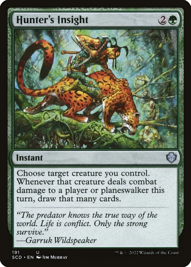 2022 Starter Commander Decks Hunter's Insight #191 uncommon card image