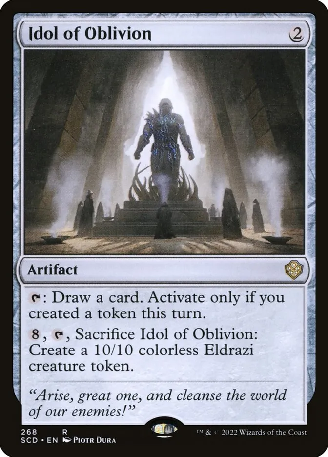 2022 Starter Commander Decks Idol of Oblivion #268 rare card image