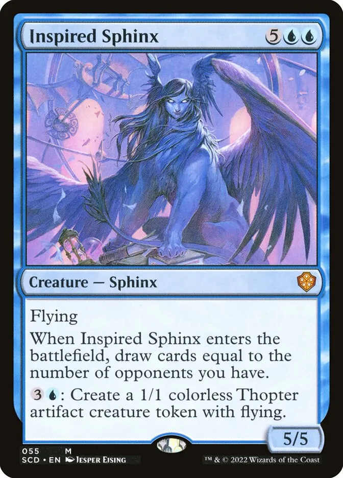 2022 Starter Commander Decks Inspired Sphinx mythic #55 mythic card image
