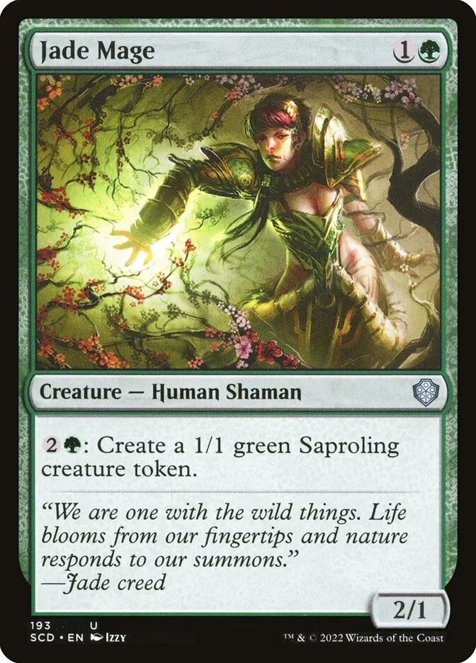 2022 Starter Commander Decks Jade Mage uncommon #193 uncommon card image
