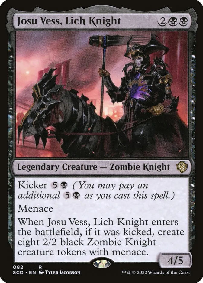 2022 Starter Commander Decks Josu Vess, Lich Knight #82 rare card image