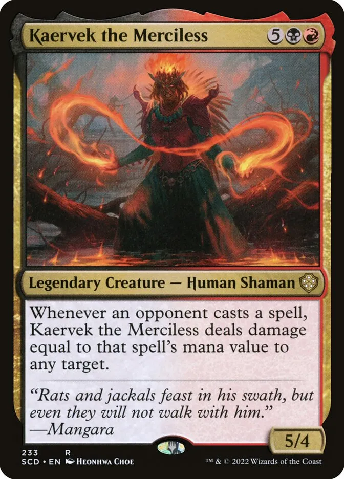 2022 Starter Commander Decks Kaervek the Merciless #233 rare card image
