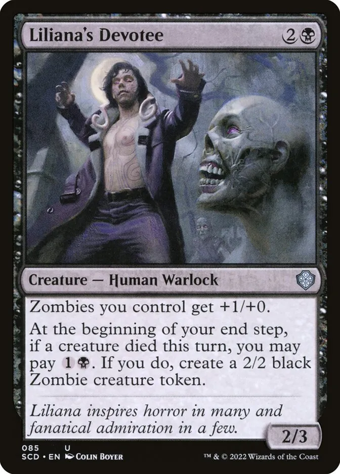 2022 Starter Commander Decks Liliana's Devotee uncommon #85 uncommon card image