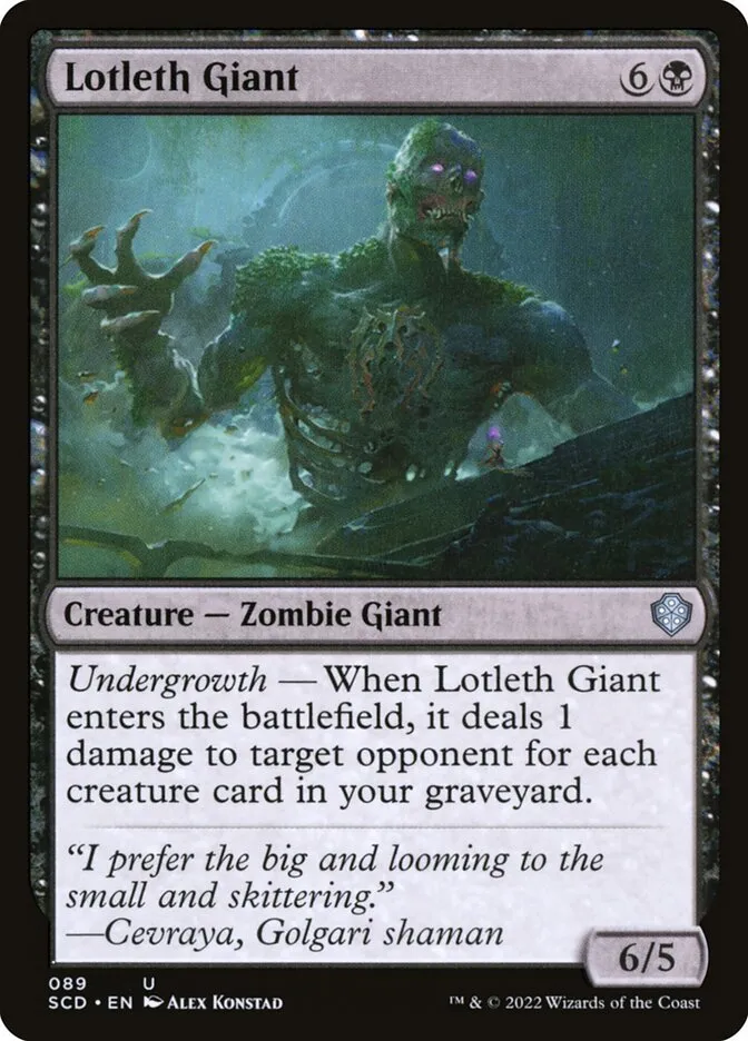 2022 Starter Commander Decks Lotleth Giant #89 uncommon card image