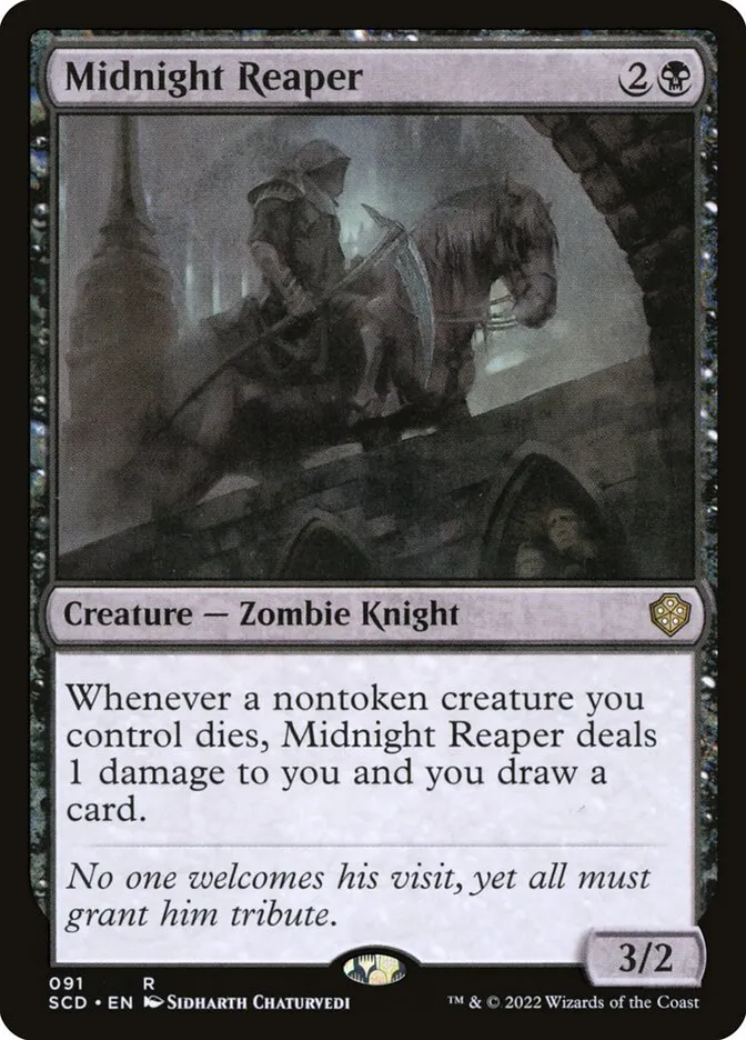 2022 Starter Commander Decks Midnight Reaper #91 rare card image