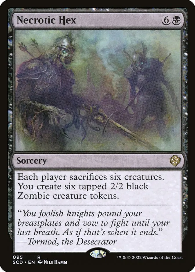 2022 Starter Commander Decks Necrotic Hex rare #95 rare card image