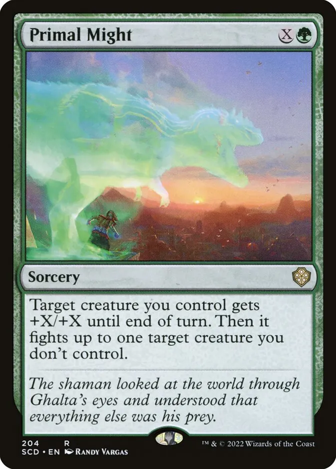2022 Starter Commander Decks Primal Might rare #204 rare card image