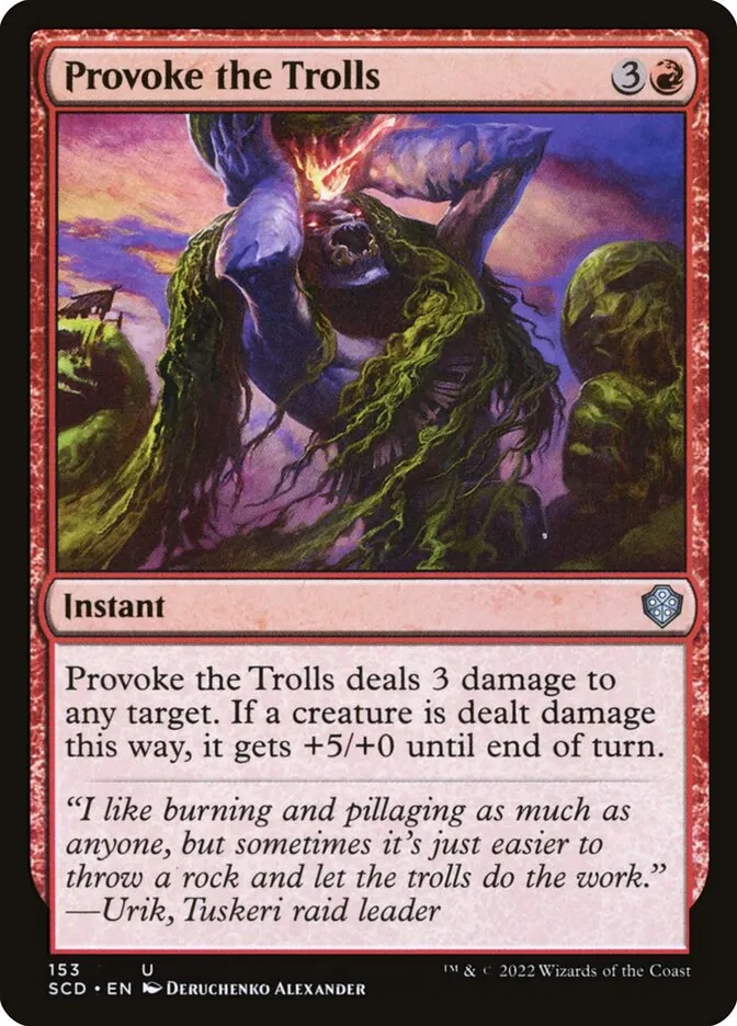 2022 Starter Commander Decks Provoke the Trolls #153 uncommon card image