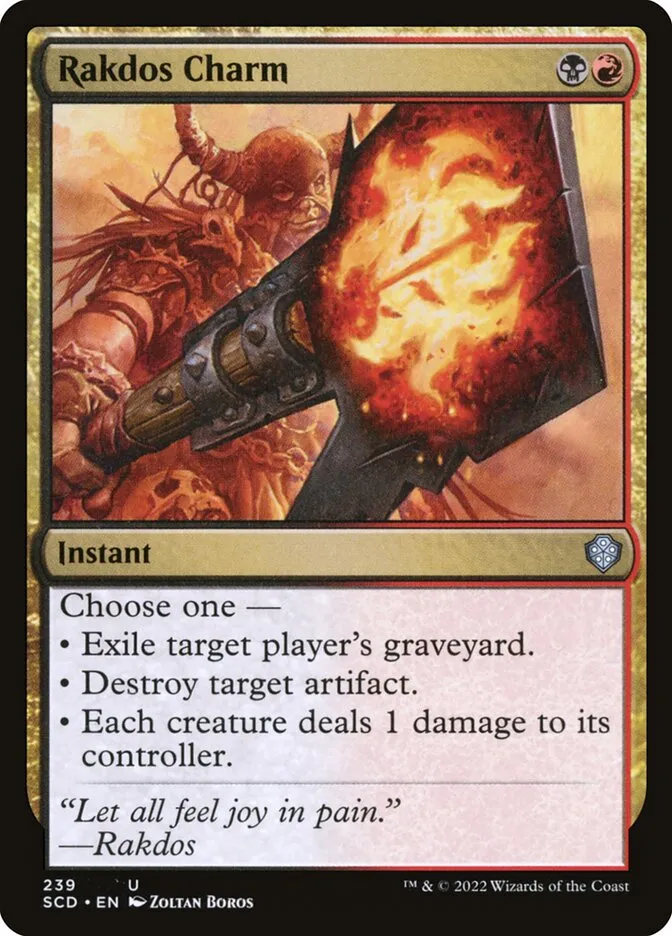 2022 Starter Commander Decks Rakdos Charm uncommon #239 uncommon card image