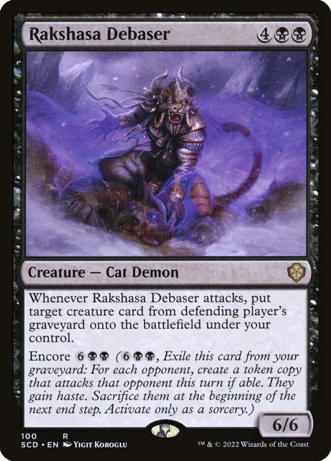 2022 Starter Commander Decks Rakshasa Debaser rare #100 rare card image