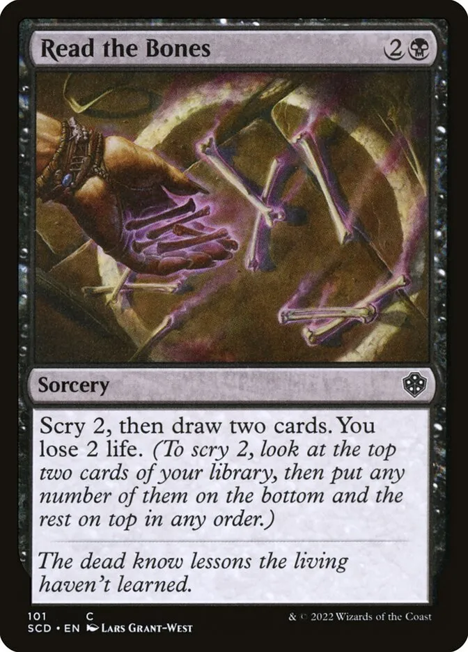 2022 Starter Commander Decks Read the Bones common #101 common card image
