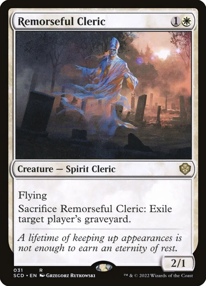 2022 Starter Commander Decks Remorseful Cleric rare #31 rare card image