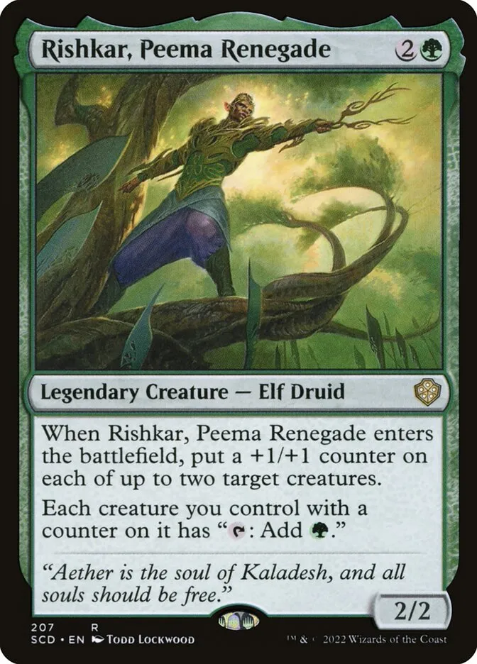 2022 Starter Commander Decks Rishkar, Peema Renegade #207 rare card image