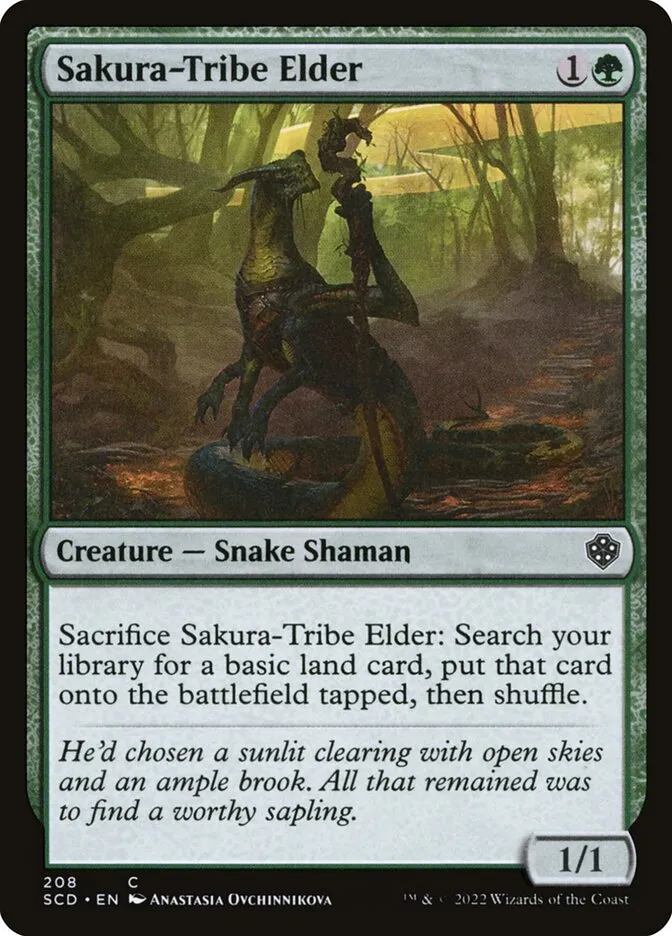 2022 Starter Commander Decks Sakura-Tribe Elder common #208 common card image