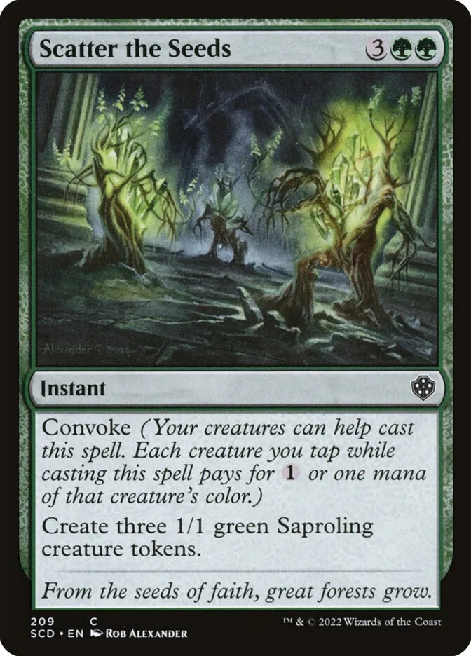 2022 Starter Commander Decks Scatter the Seeds common #209 common card image