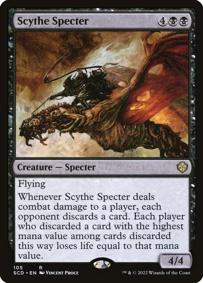 2022 Starter Commander Decks Scythe Specter rare #105 rare card image