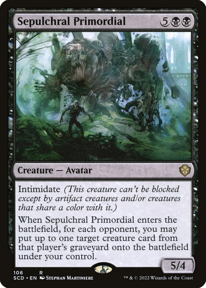 2022 Starter Commander Decks Sepulchral Primordial rare #106 rare card image