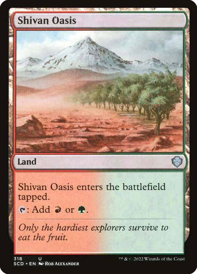 2022 Starter Commander Decks Shivan Oasis #318 uncommon card image