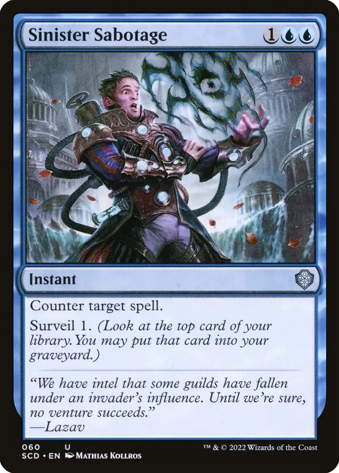 2022 Starter Commander Decks Sinister Sabotage #60 uncommon card image