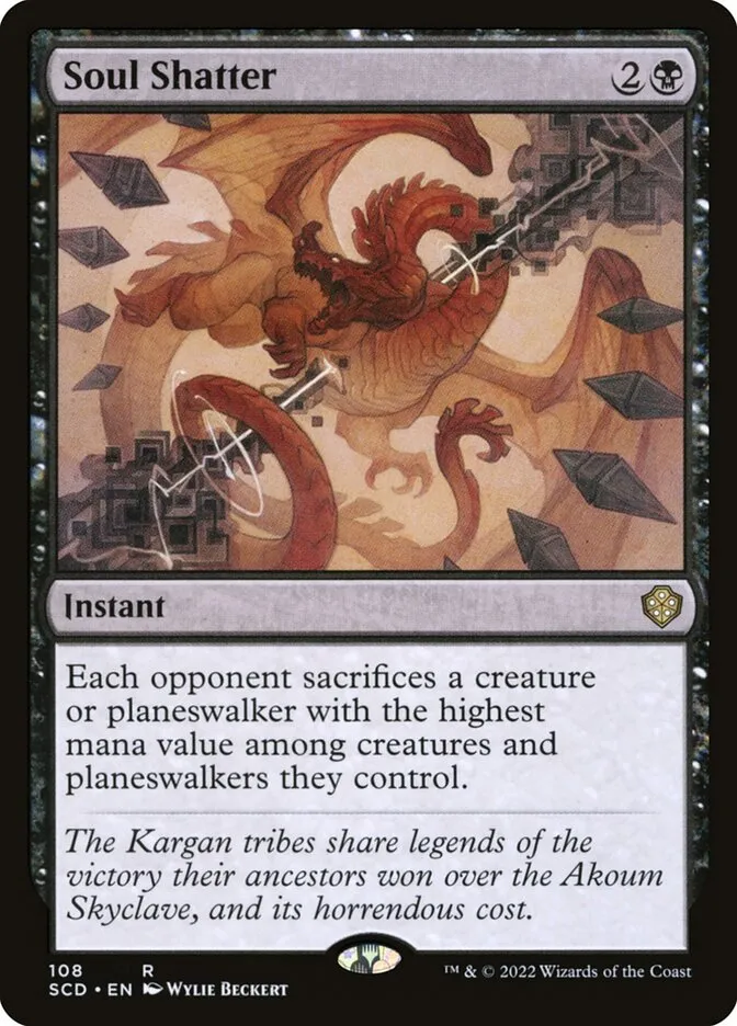 2022 Starter Commander Decks Soul Shatter rare #108 rare card image