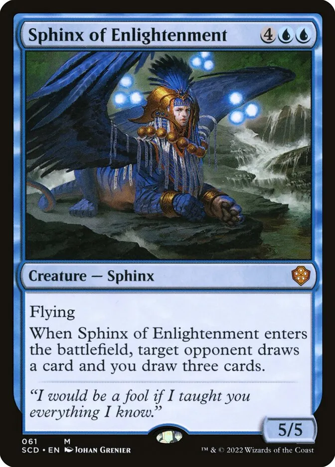 2022 Starter Commander Decks Sphinx of Enlightenment #61 mythic card image