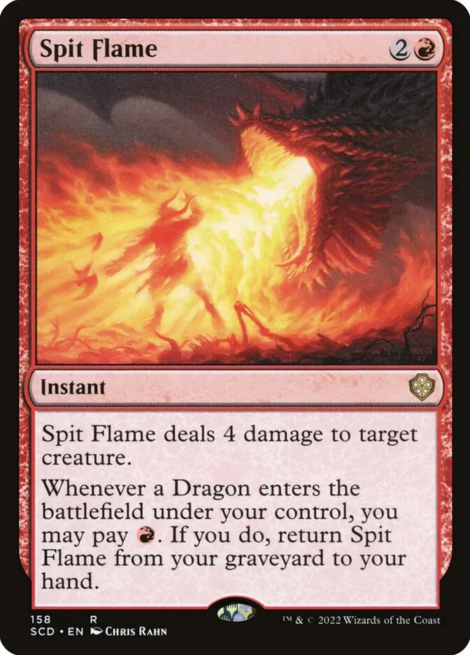 2022 Starter Commander Decks Spit Flame rare #158 rare card image