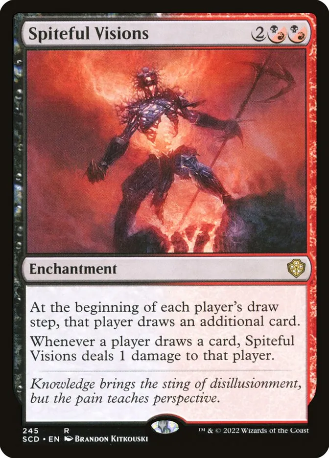 2022 Starter Commander Decks Spiteful Visions #245 rare card image