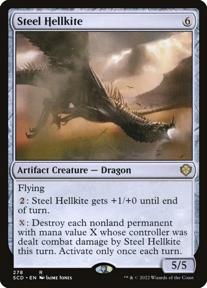 2022 Starter Commander Decks Steel Hellkite #278 rare card image