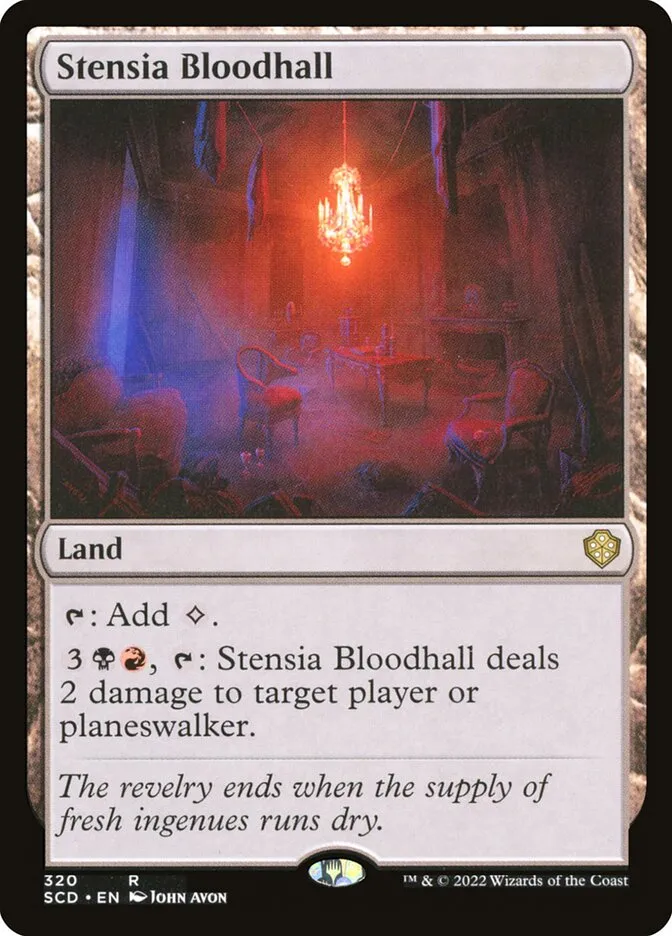 2022 Starter Commander Decks Stensia Bloodhall #320 rare card image