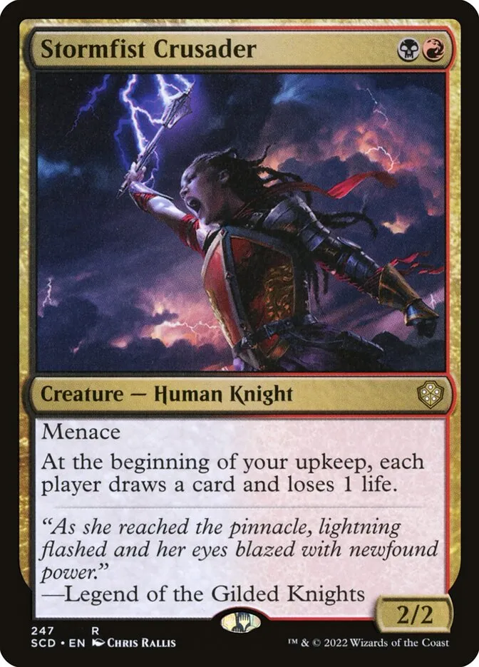2022 Starter Commander Decks Stormfist Crusader #247 rare card image