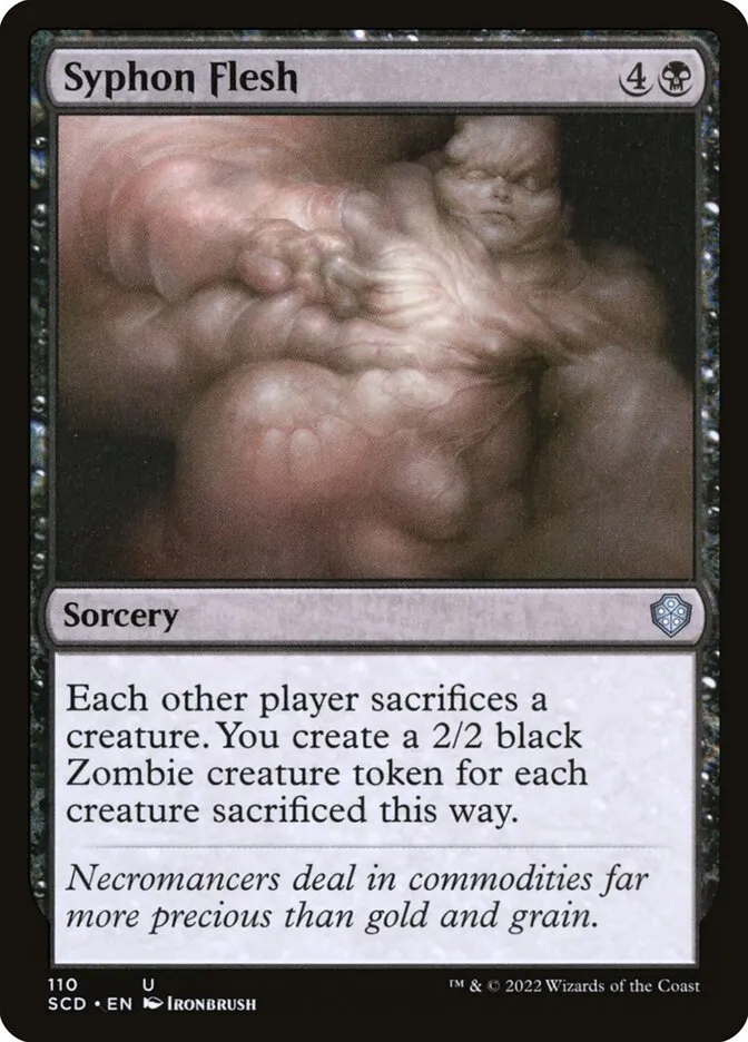 2022 Starter Commander Decks Syphon Flesh #110 uncommon card image