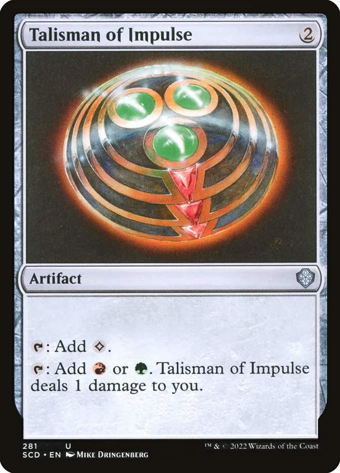 2022 Starter Commander Decks Talisman of Impulse #281 uncommon card image