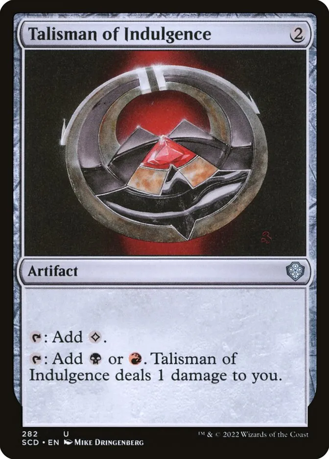 2022 Starter Commander Decks Talisman of Indulgence #282 uncommon card image