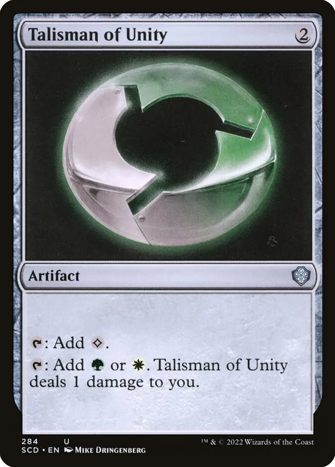 2022 Starter Commander Decks Talisman of Unity #284 uncommon card image