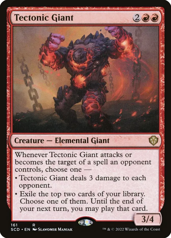 2022 Starter Commander Decks Tectonic Giant rare #161 rare card image