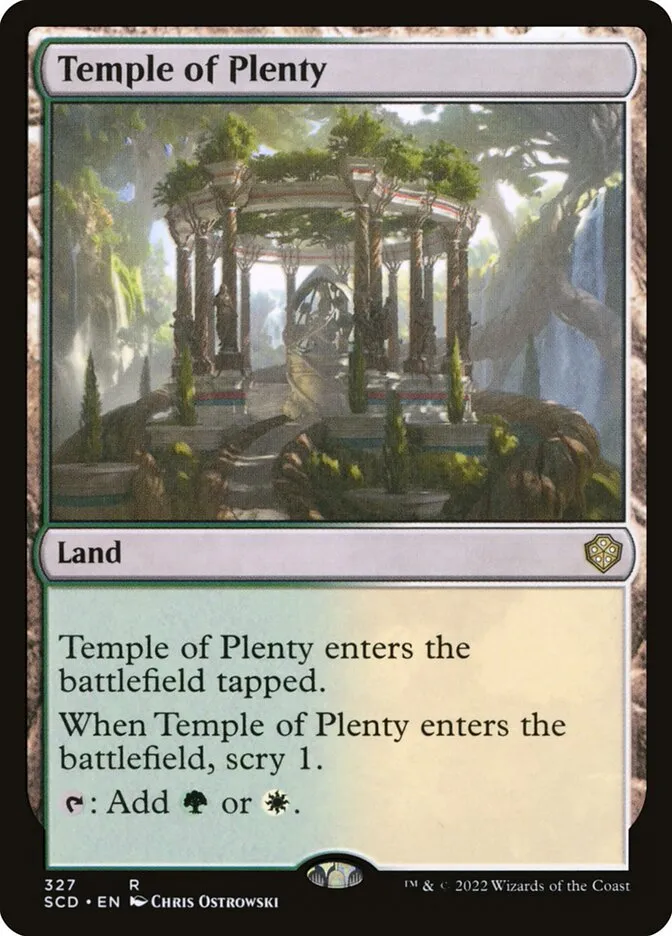 2022 Starter Commander Decks Temple of Plenty #327 rare card image