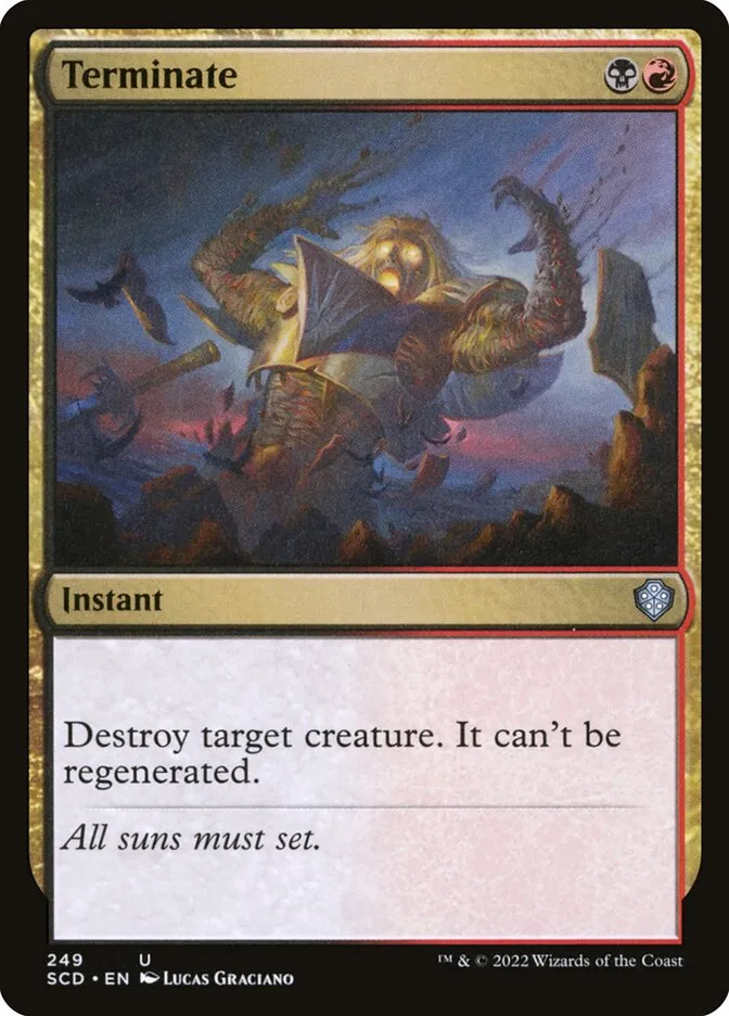 2022 Starter Commander Decks Terminate uncommon #249 uncommon card image