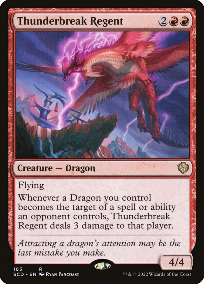 2022 Starter Commander Decks Thunderbreak Regent #163 rare card image